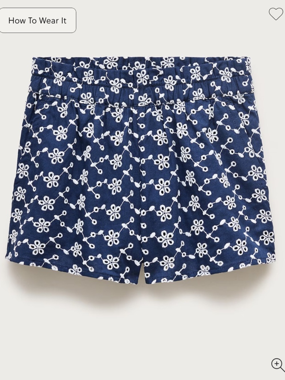 J crew Girls' pull-on eyelet short